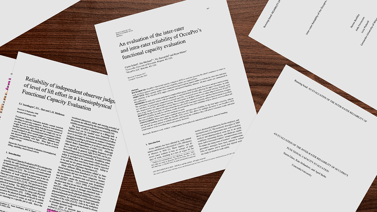 OccuPro research articles